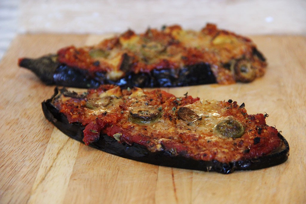 Bruschetta d’aubergine, quinoa, et cantal | Not Parisienne