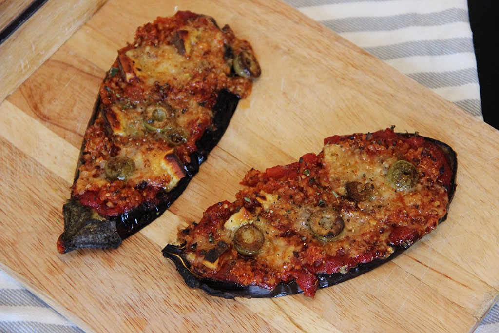 Bruschetta d’aubergine, quinoa, et cantal | Not Parisienne