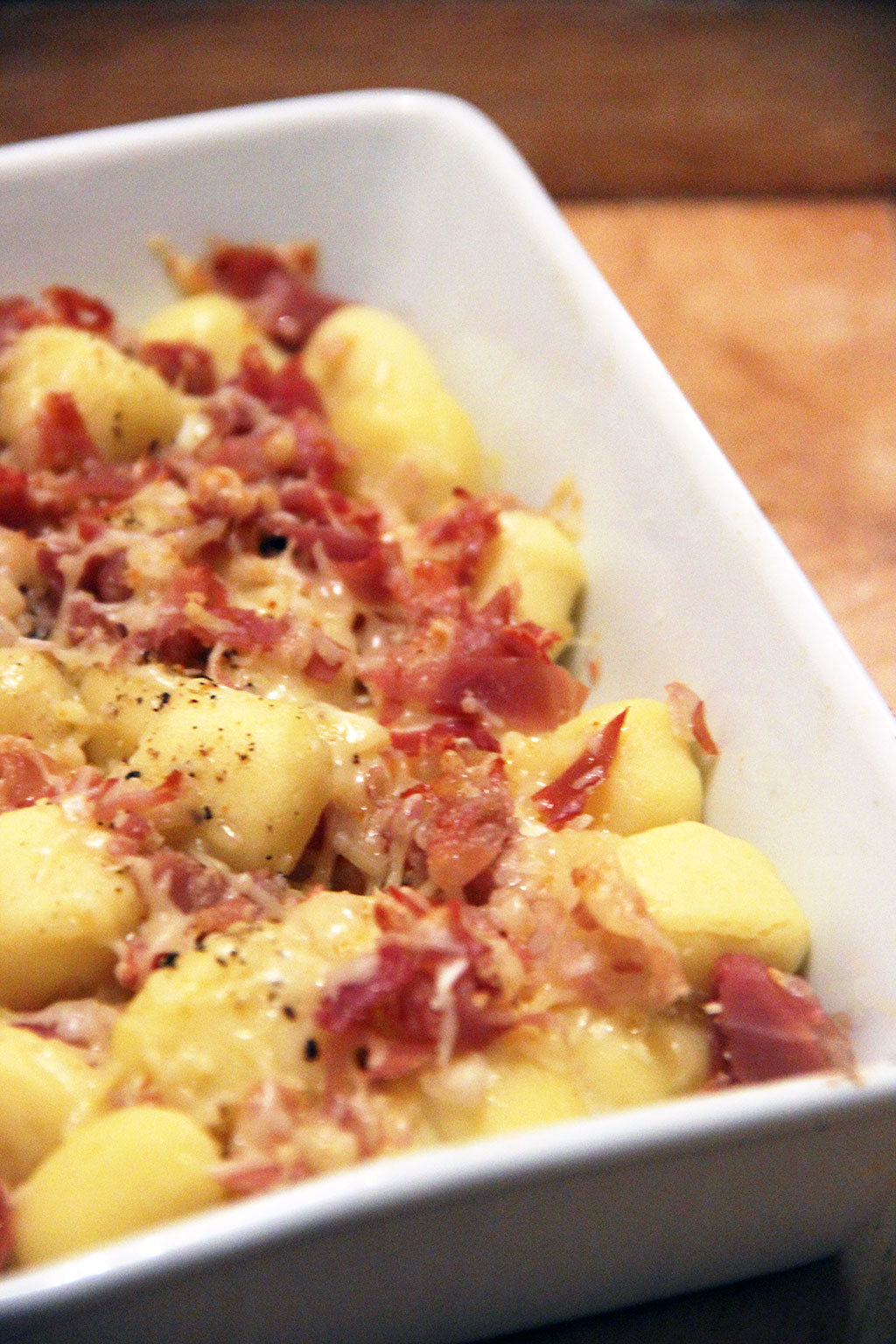 Gnocchis au four au comté et jambon cru Not Parisienne