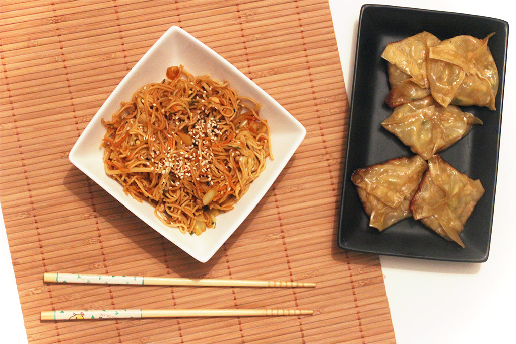 Spécialité de Chine : Chow mein ou nouilles sautées aux légumes