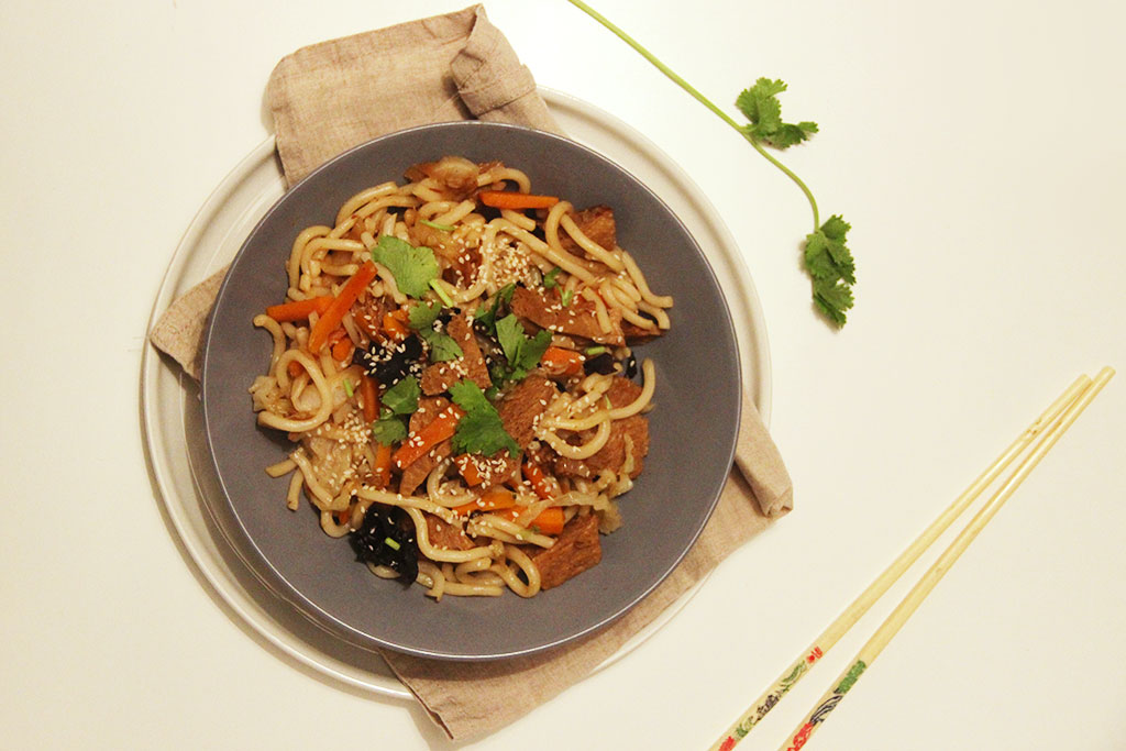 Nouilles udon sauce teriyaki (Yaki udon ) Not parisienne