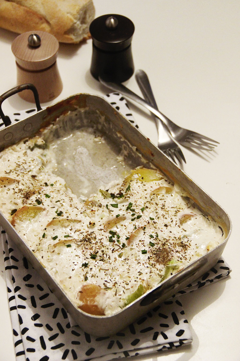 Gratin de chayotte au chèvre frais Not parisienne